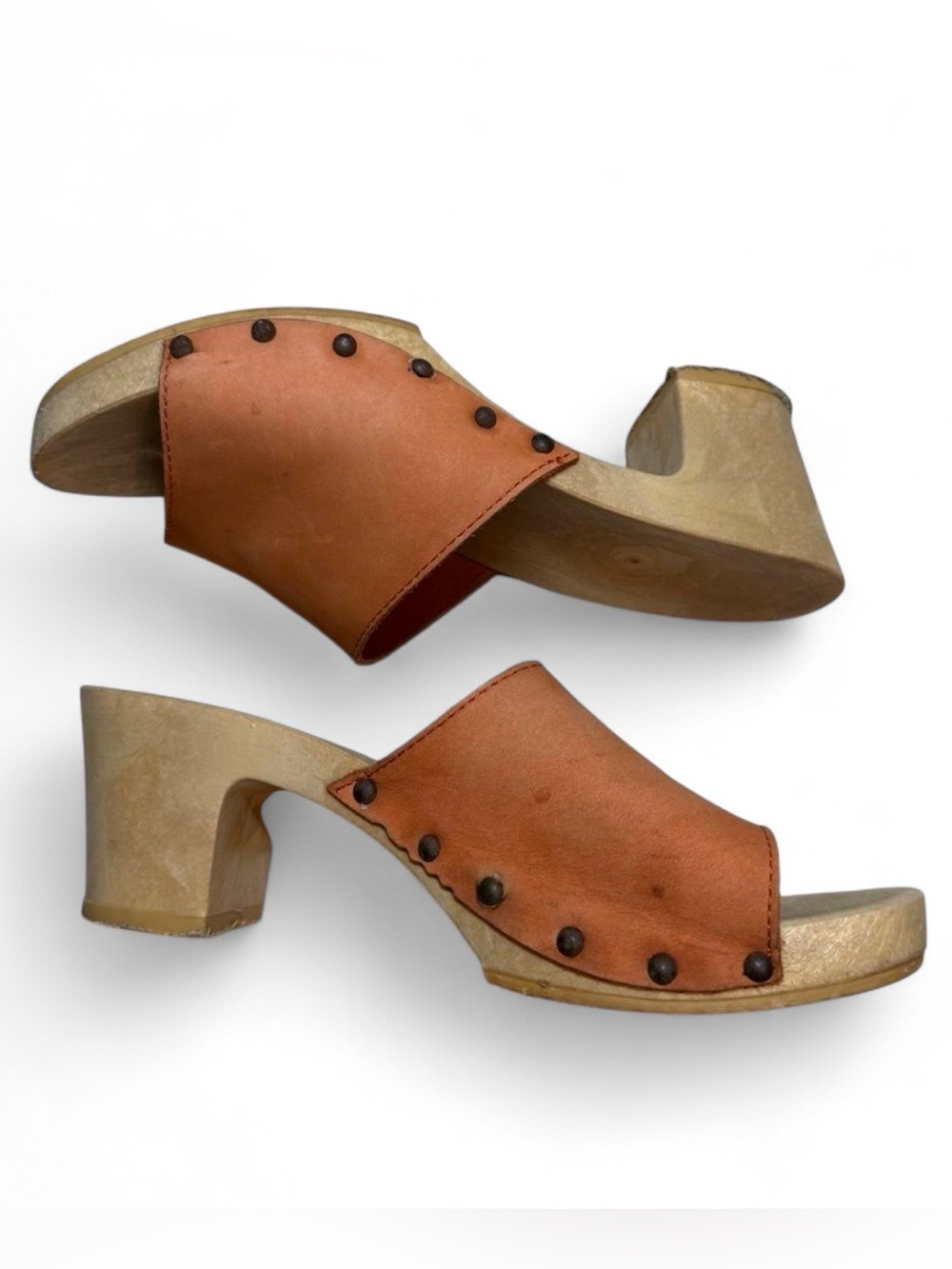 Rare Vintage 1980s Candies Original Clog Sandal High Heels Slides Boho Sexy 8/39